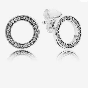 Pandora Silver Circle Stud Earrings
